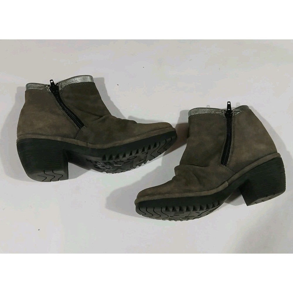 Fly London Wynn Block Heel Ankle Boots Booties Size 38 7.5 8 Brown Suede Zip - Picture 5 of 10